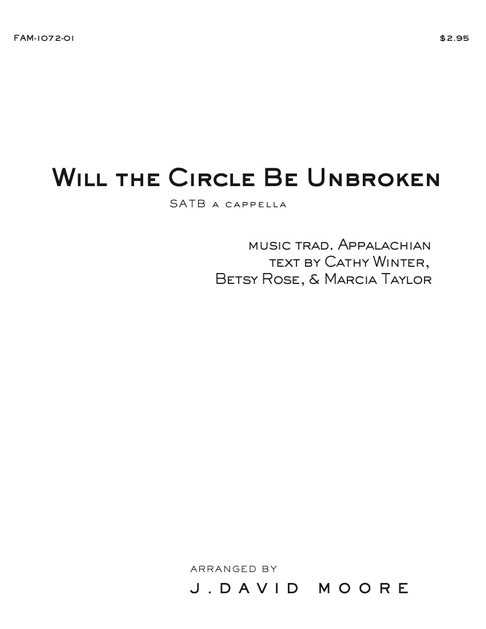 Will the Circle (SATB) cover