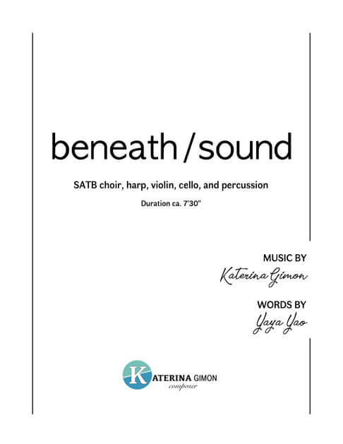 beneath sound Ensemble full score cover